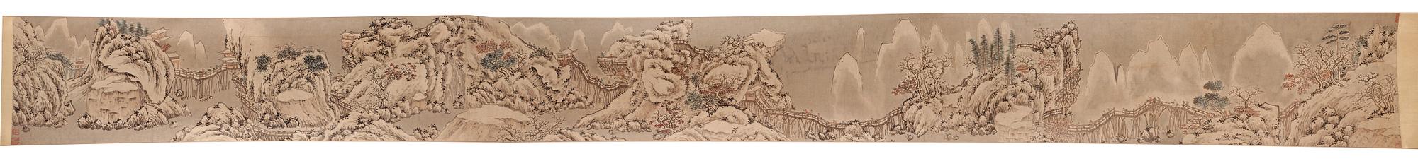 A handscroll in the style of Shen Zhou (1427-1509), Qing Dynasty, 19th Century.