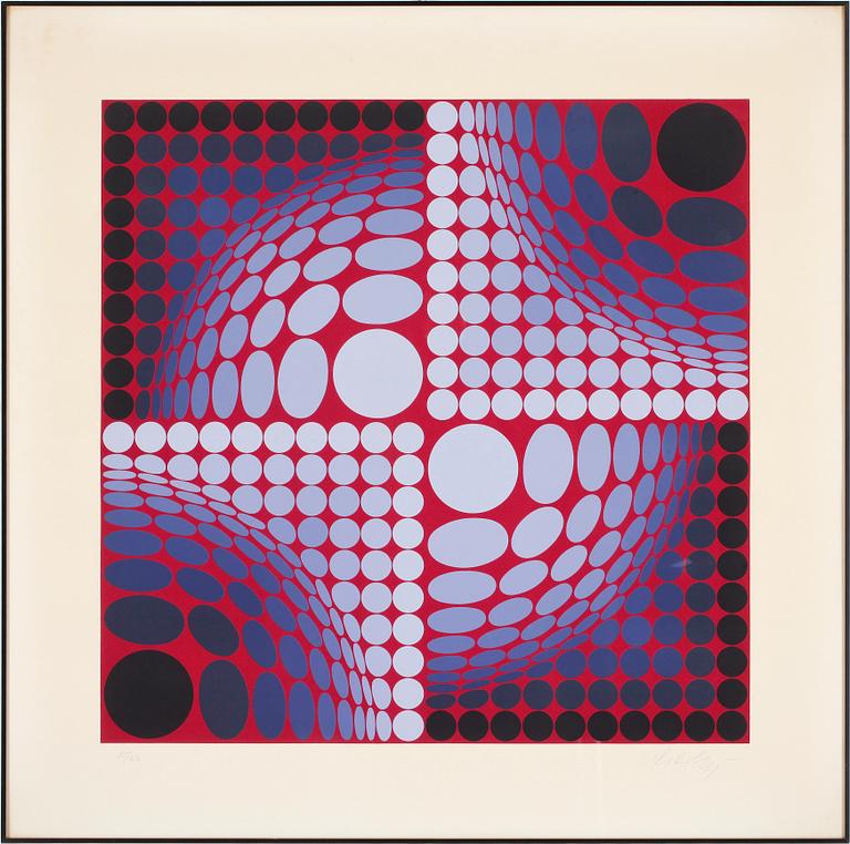 VICTOR VASARELY, färgseriegrafi, sign o numr 15/250.