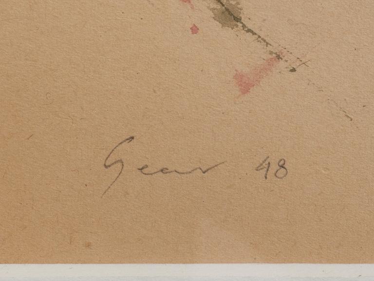 WILLIAM GEAR, blandteknik, signerad och daterad -48.