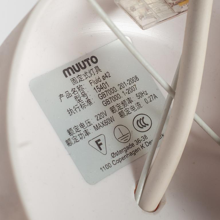 Claesson Koivisto Rune, a pair of 'Fluid' ceiling lamps, Muuto.