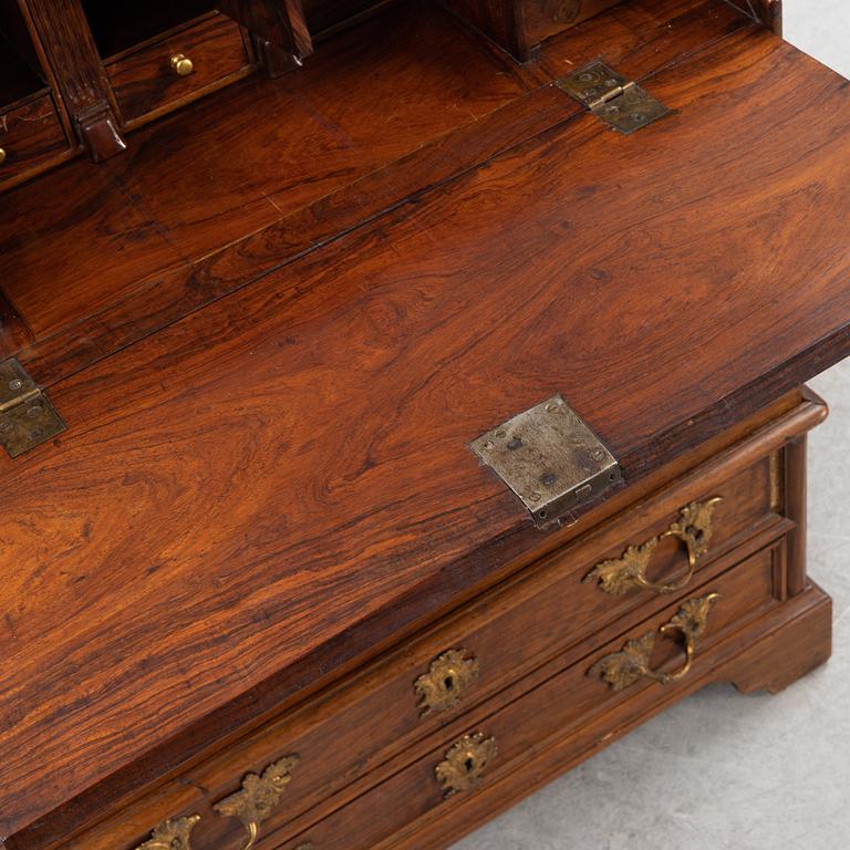 A 18th century walnut secretaire.