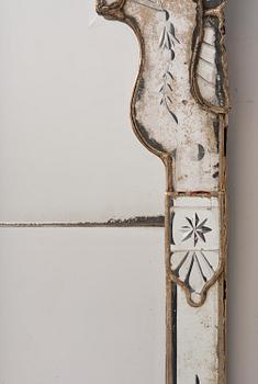 A Northern European late baroque mirror, mid 18th century.