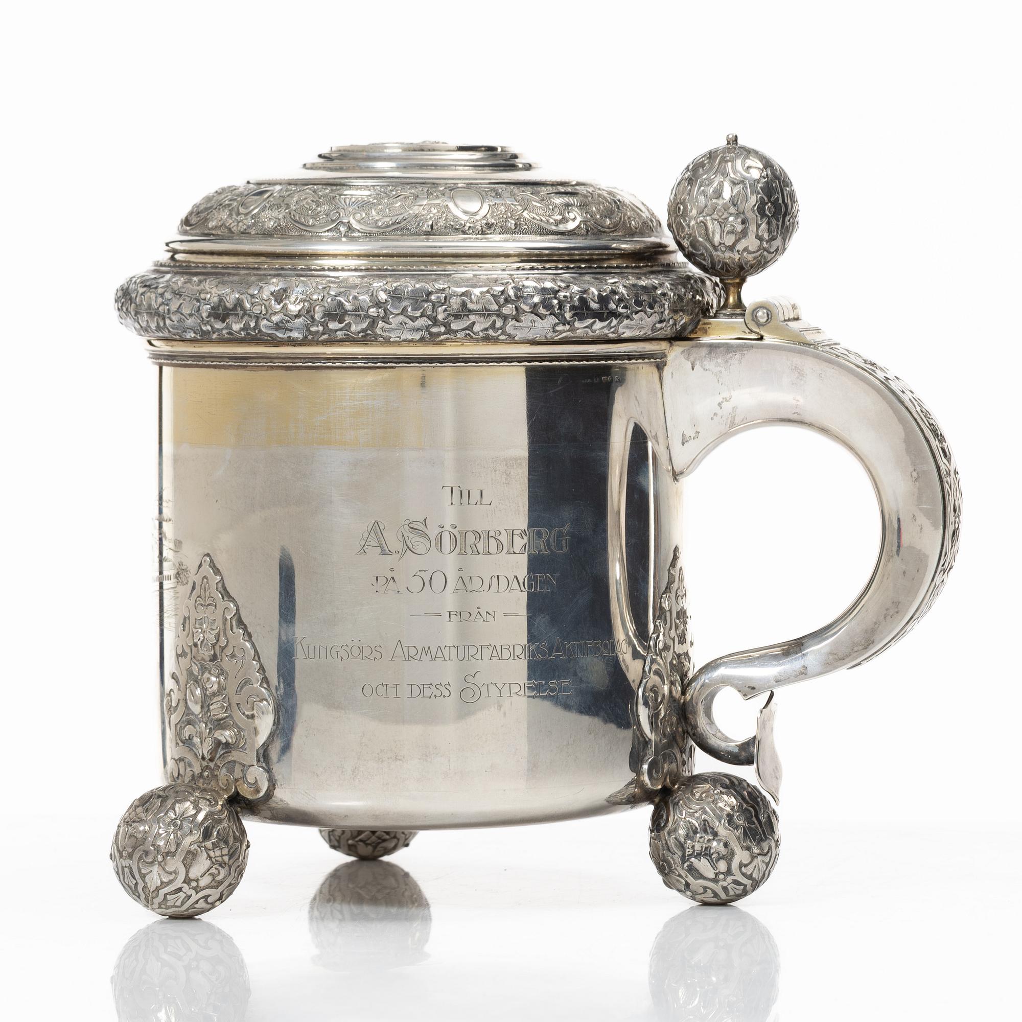 A silver tankard, GAB, Stockholm, 1916.