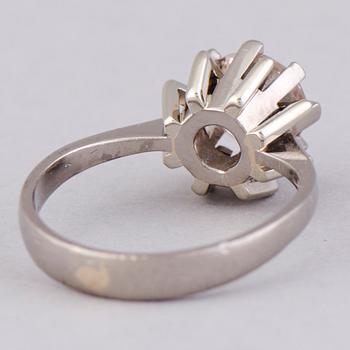 RING, briljantslipad diamant, 18K vitguld.