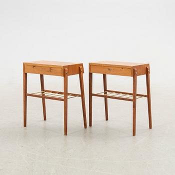 Bedside tables, a pair, 1950s/1960s.