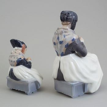 Two Royal Copenhagen porcelain figurines, Denmark, 1970s.