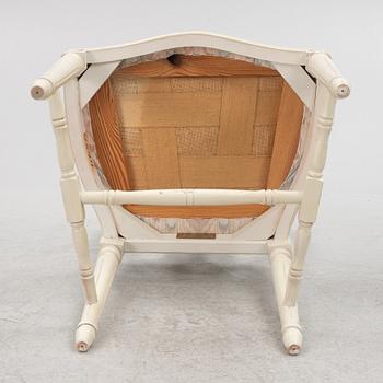 Dining table, 2 armchairs, 6 chairs, Gustavian style, "Old Sweden", Åmells furniture, late 20th century.