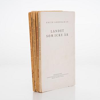 Edith Södergran, 5 volumes, first edition, Holger Schildts förlag, Helsinki.