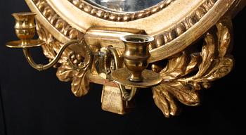 SPEGELLAMPETT, gustaviansk stil, märkt Claes Hultberg, Stockholm, 1900-talets första hälft.