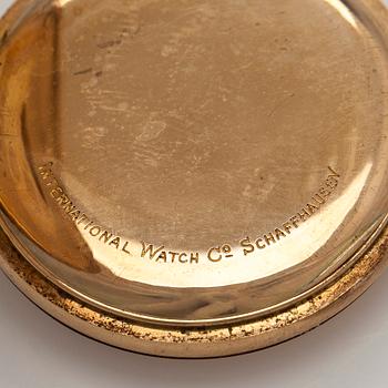 International Watch Co. (IWC),  fickur, 31,5 mm, 14K guld, ankargång, plexiglas.