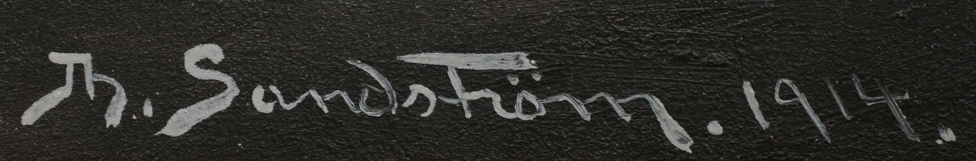 OKÄND KONSTNÄR, signerad B Sandström och daterad 1914.