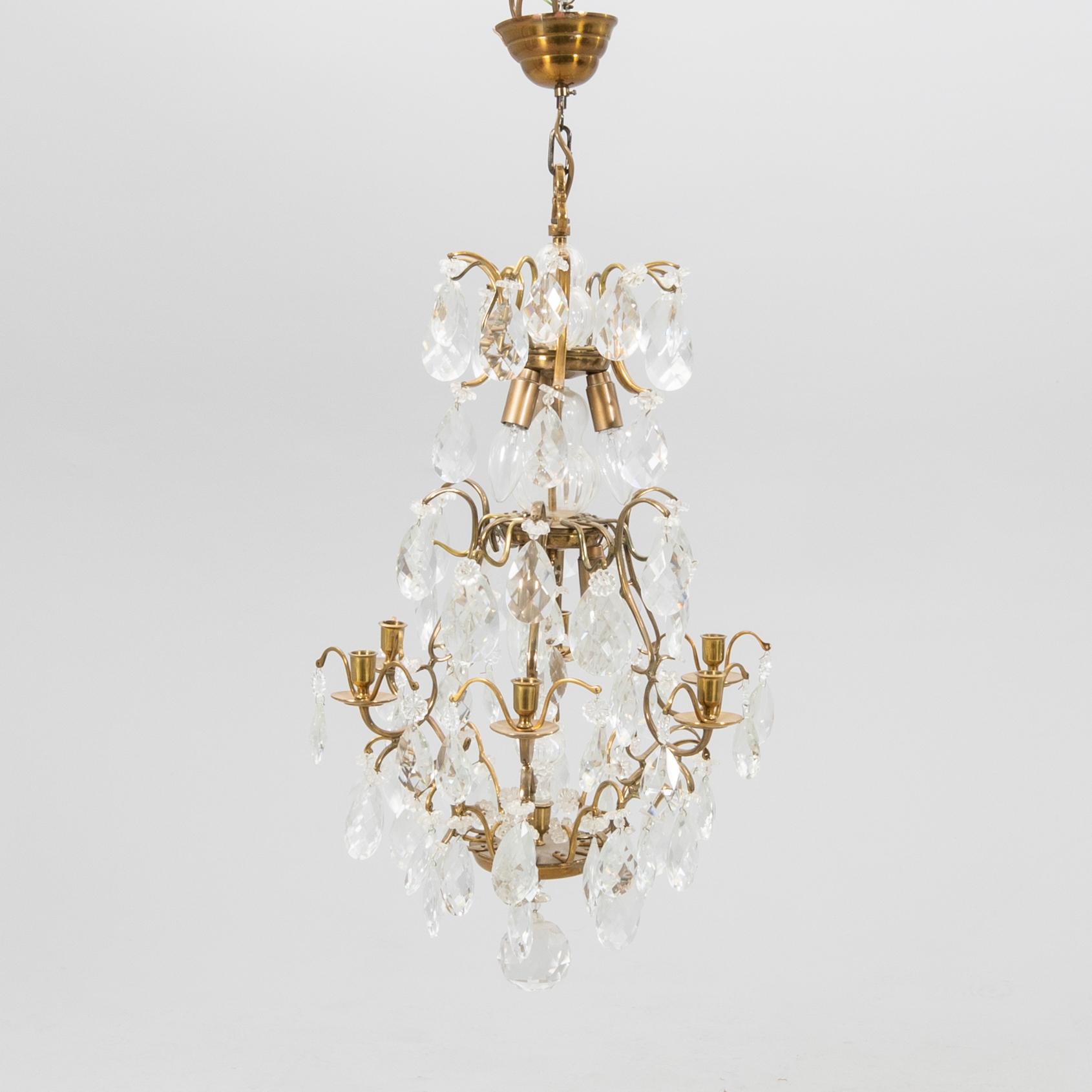 Chandelier Rococo style, first half of the 20th century.