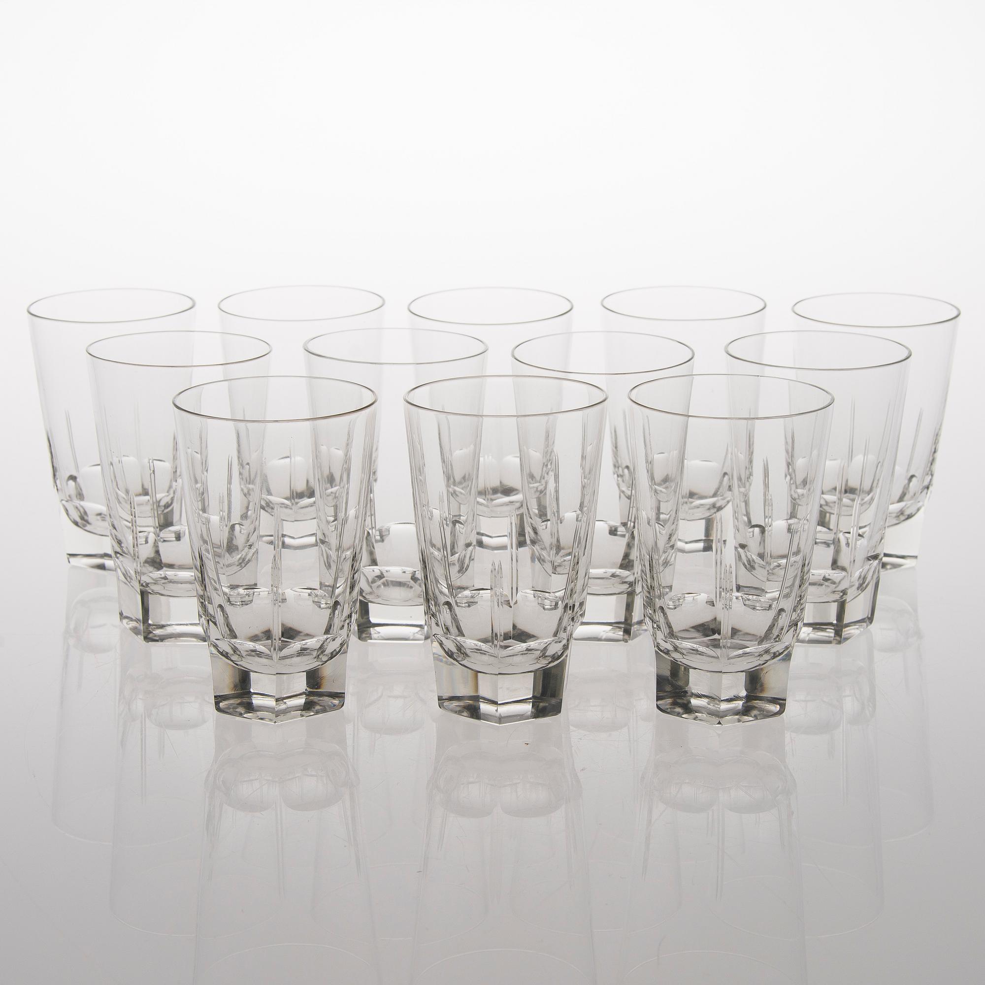 A 38-piece set of glassware from the first half of the 20th Century.