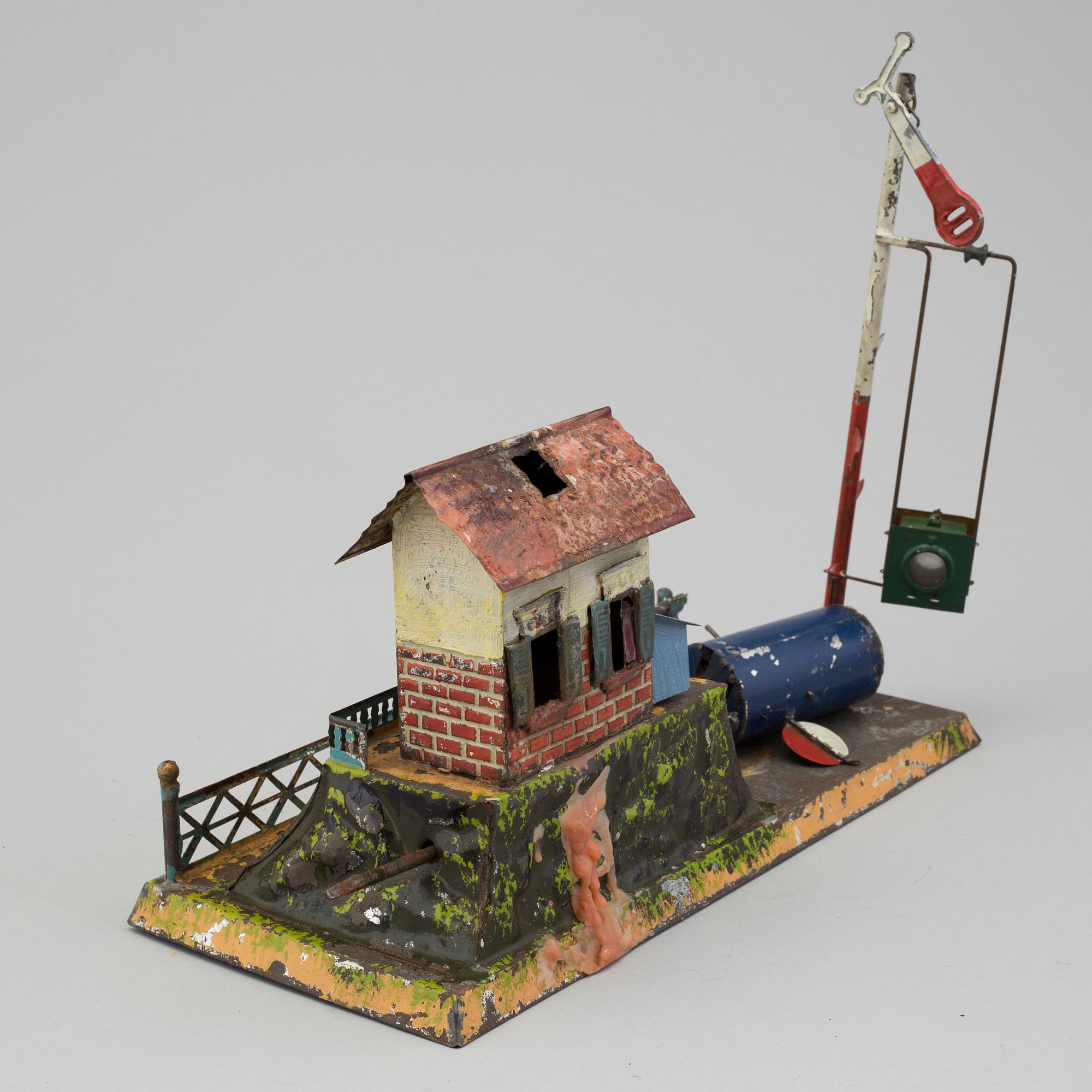 TÅGTILLBEHÖR, 4 st, bla Märklin Tyskland 1900-talets första del.