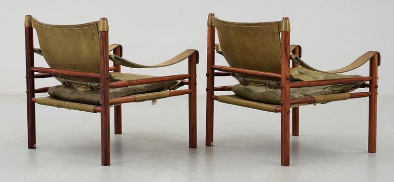 FÅTÖLJER, ett par, "Sirocco", design Arne Norell. Modellen formgiven 1964.