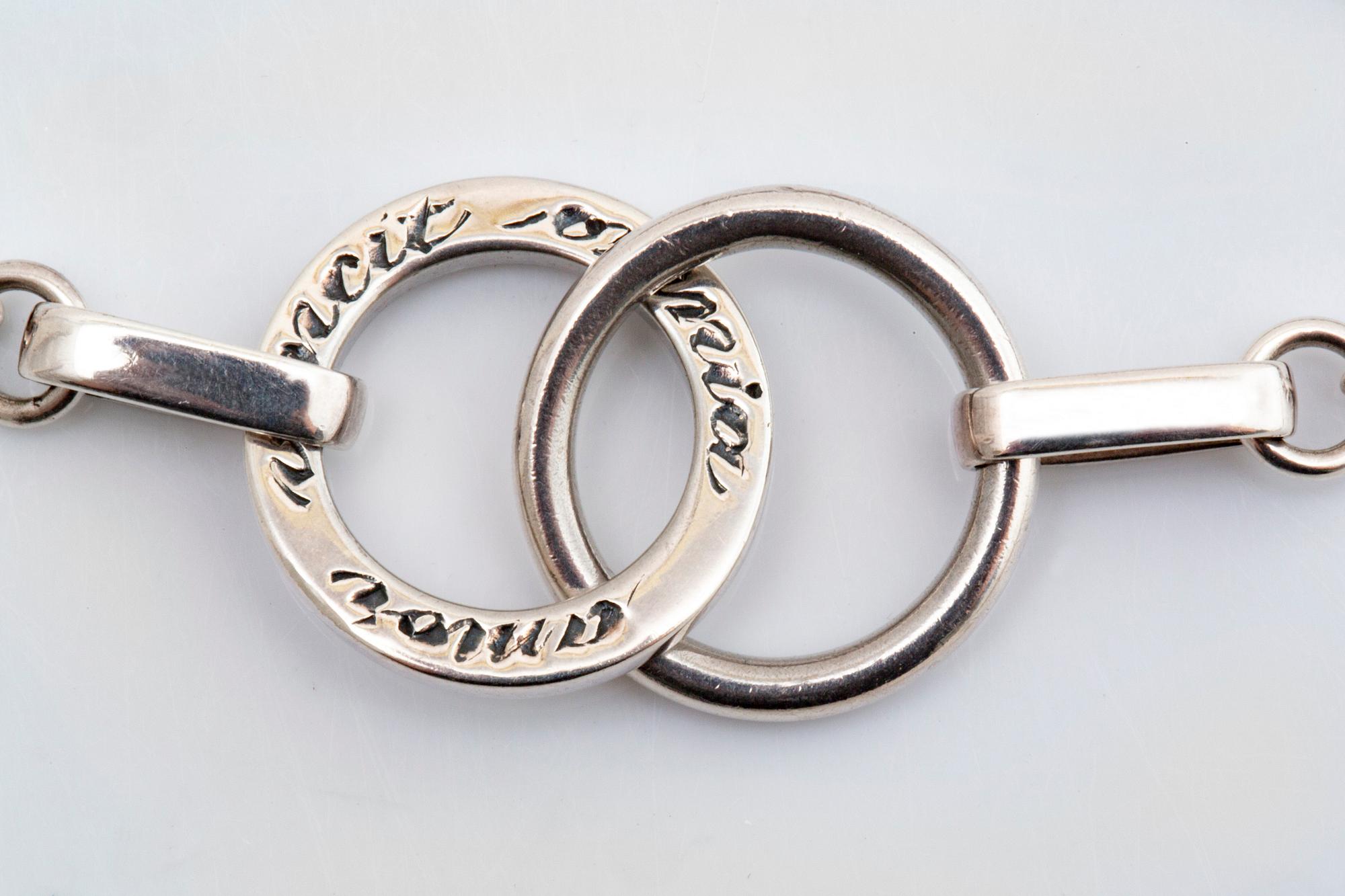 Efva Attling silversmycken 3 delar, 2 collier och 1 armband, sterling silver, original etui.