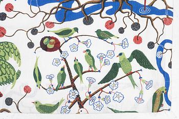 Josef Frank, curtain, "Green Birds", Firma Svenskt Tenn.