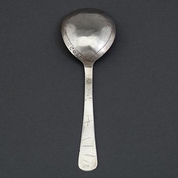 A Norwegian 17th century silver spoon.