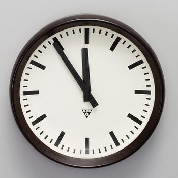An Electrocas wall clock from Prague, mid 20th Century.