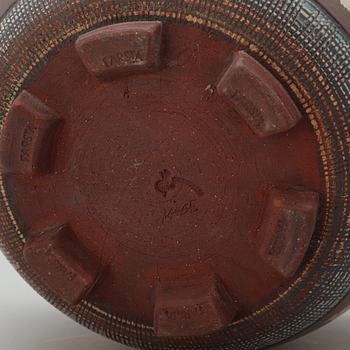 A Wilhelm Kåge 'Farsta' stoneware jar and cover, Gustavsberg Studio 1956.