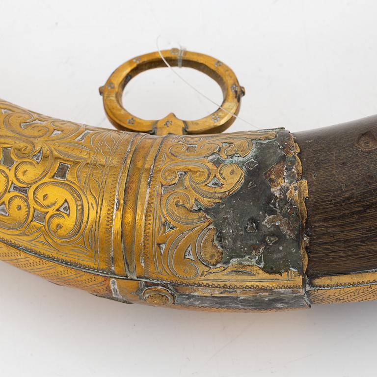 Jambyia samt kruthorn, nordafrika, 18/1900-tal.