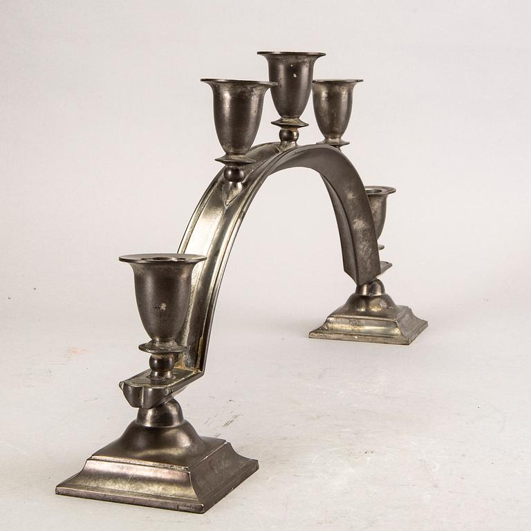 Just Andersen, a pewter candelabra first half of the 20th century.