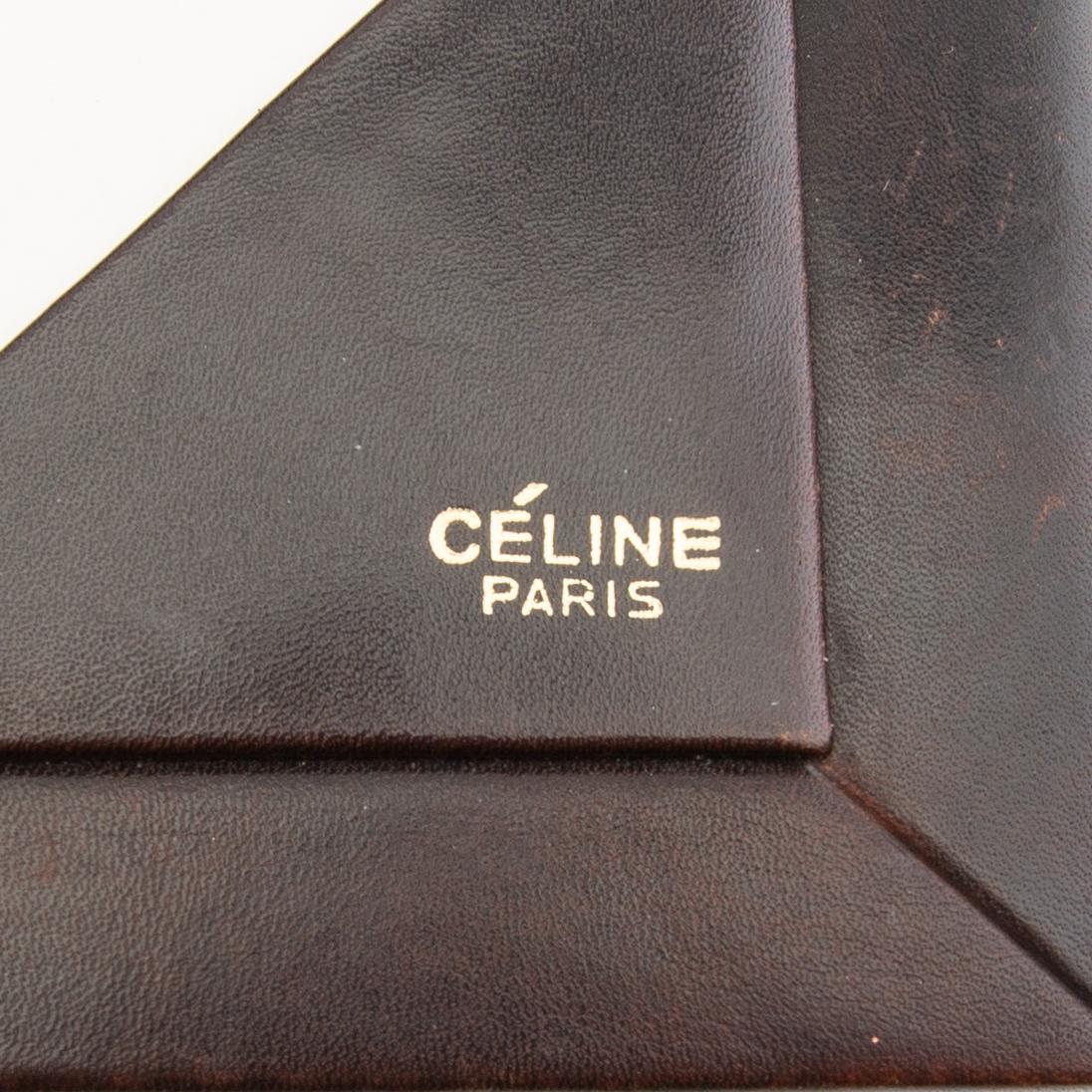 Céline, wastebasket, letter holder, and desk pad, second half of the 20th century.