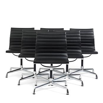 58. Charles & Ray Eames, a set of six chairs model "EA101", Vitra, 2018.