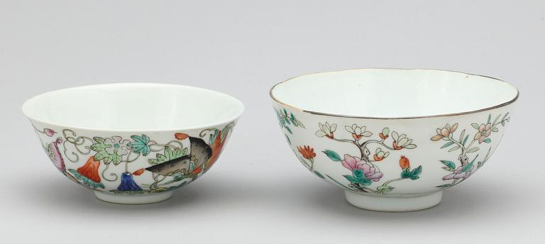 SKÅLAR, 2 st, porslin, Kina, 1900-tal.