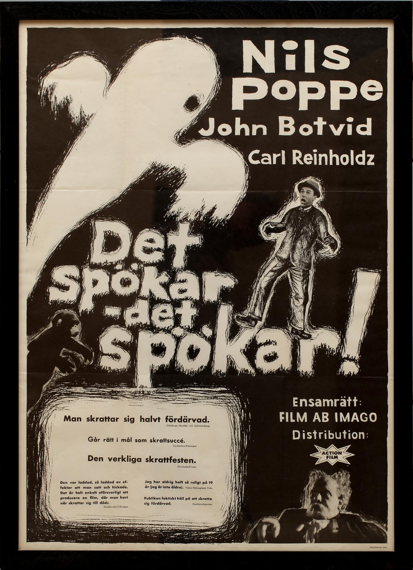 FILMAFFISCHER, 2 st, Nils Poppe resp Edvard Persson, 1930-40-tal.