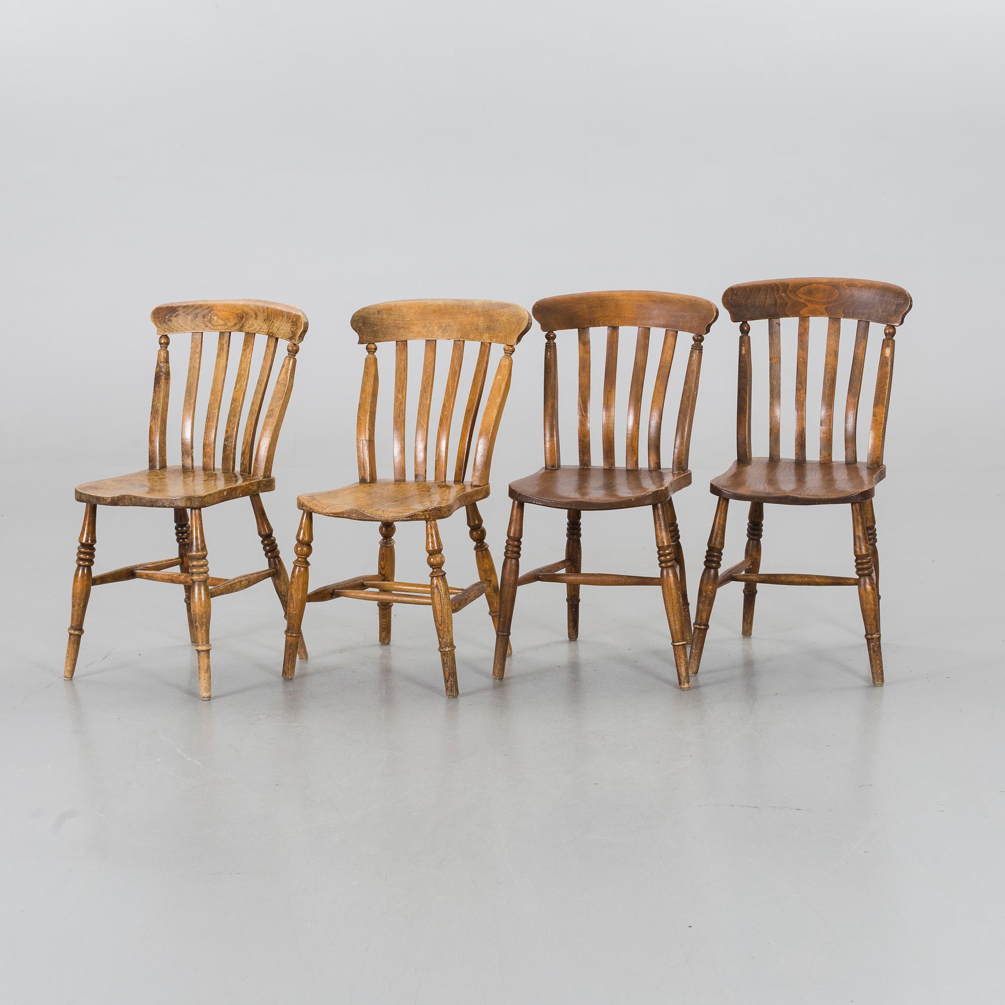 FOUR BRITISH CHAIRS, EARLY 29TH CENTURY.