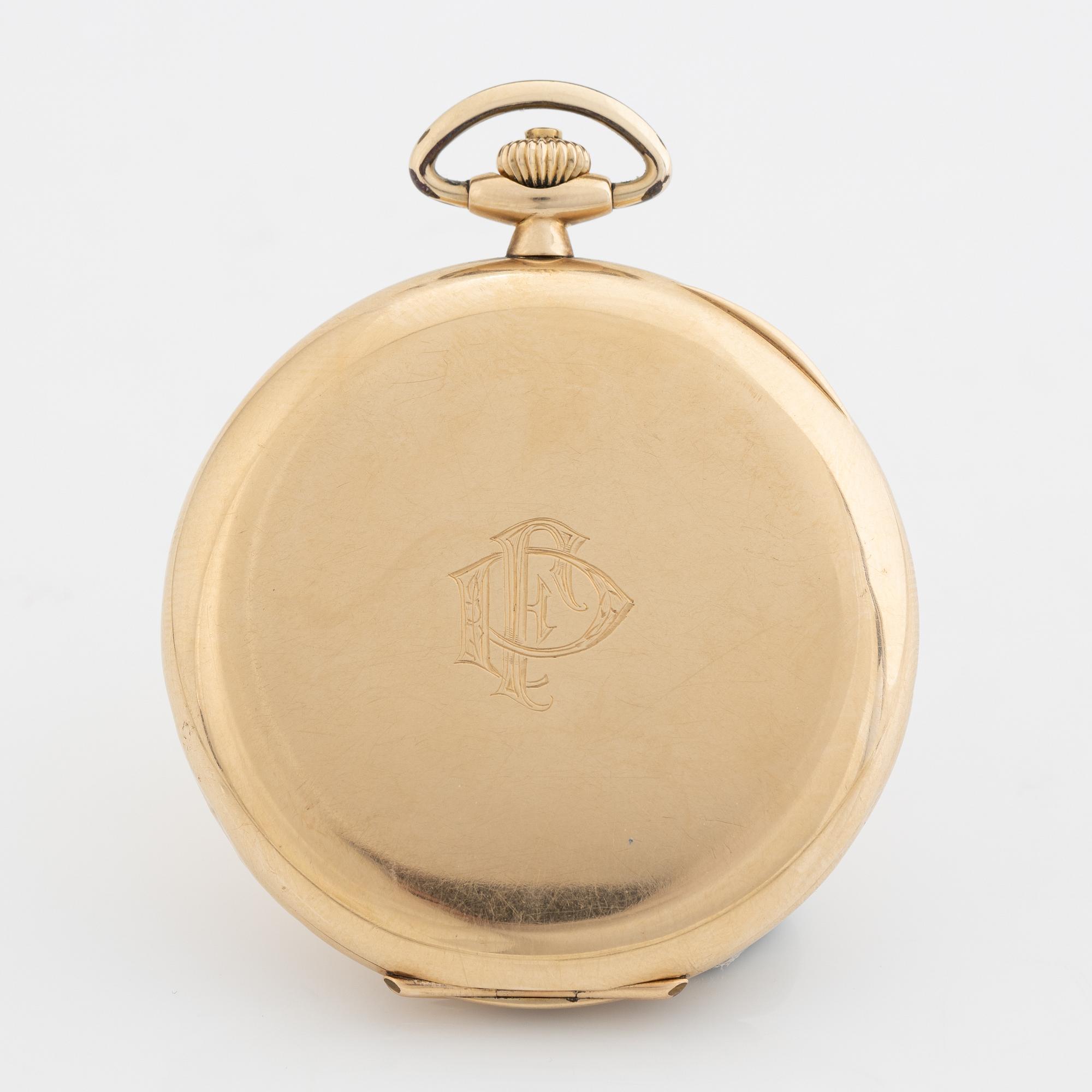 Omega, dress pocket watch, hunter, 48 mm.