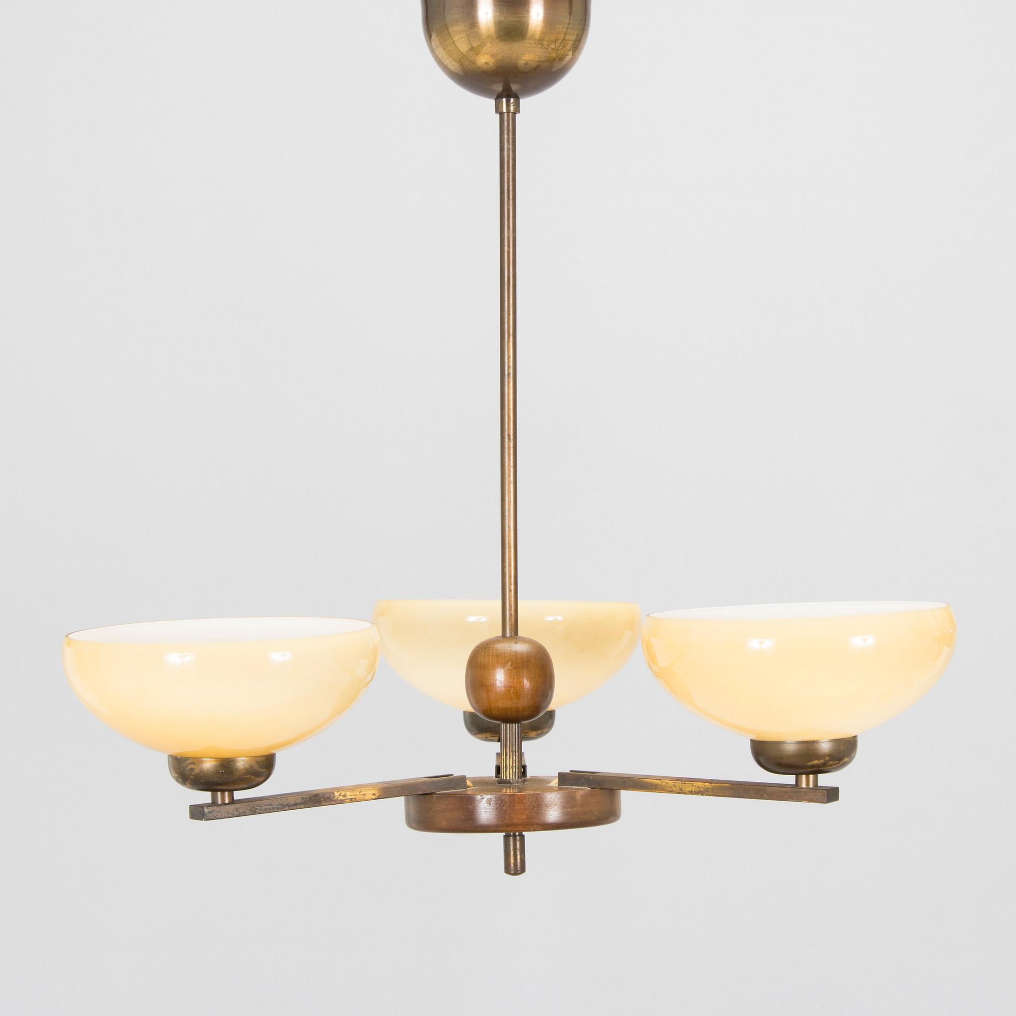 Paavo Tynell, A model 1435/3 ceiling lamp, Taito 1930s.