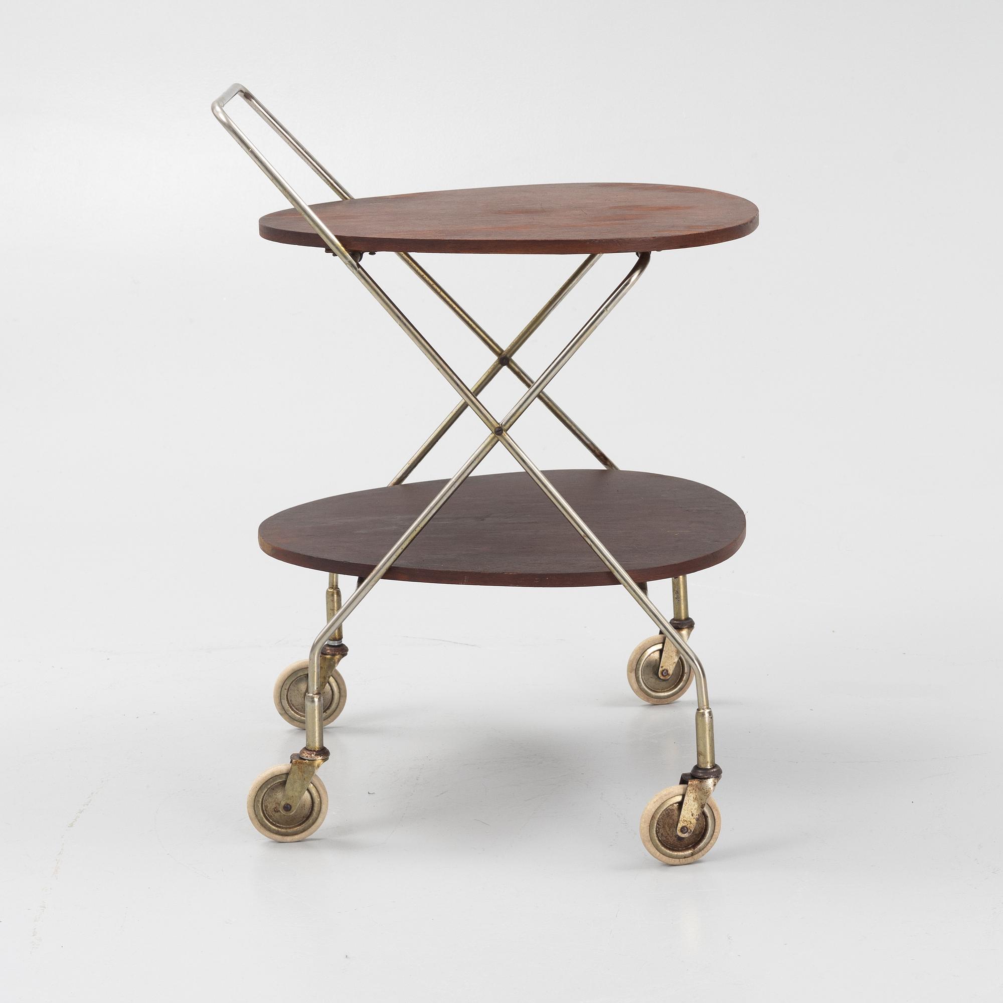 Serving cart, mid-20th century.