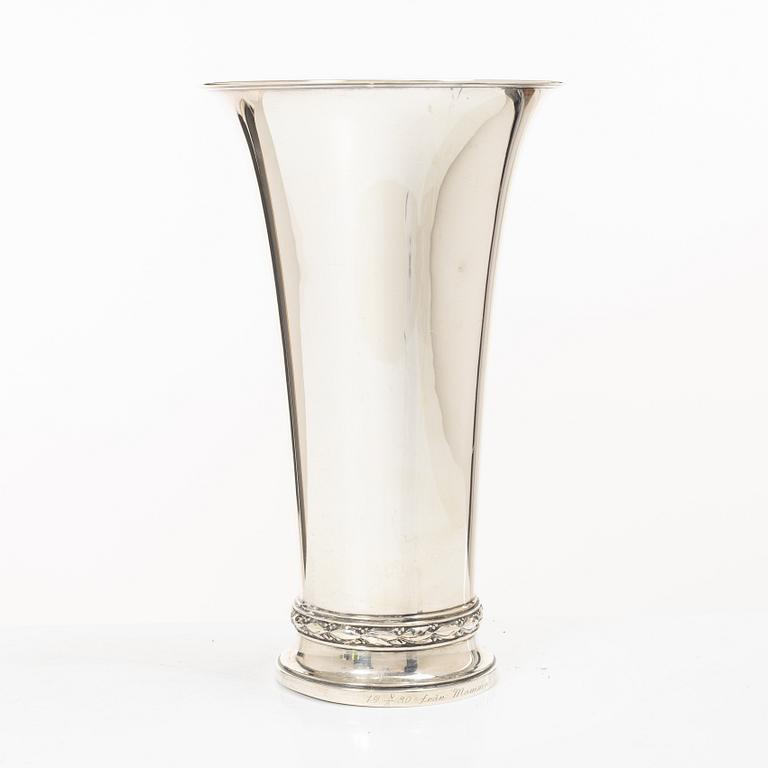 W.A. Bolin, a silver vase, Stockholm, 1928.