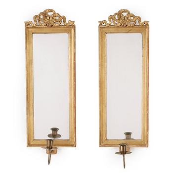 SPEGELMAPETTER, ett par, Gustaviansk stil, 1900-tal.