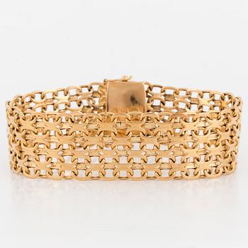 ARMBAND, 18K guld, X-länk.