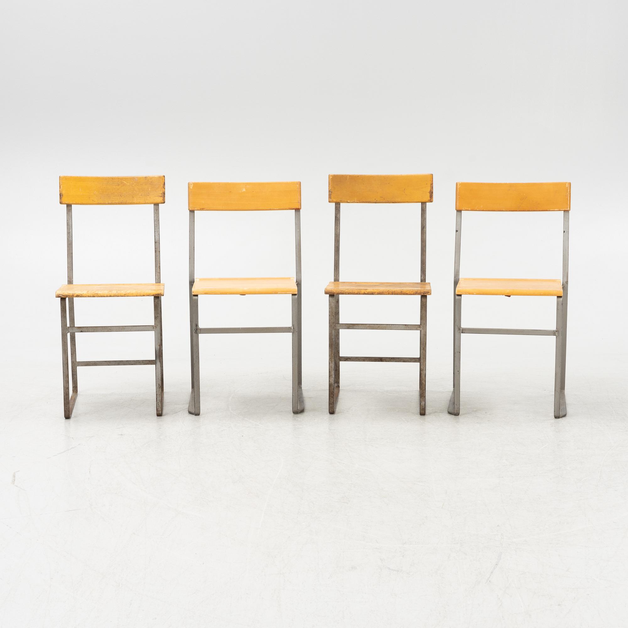 Four similar chairs, Grythyttan, mid/second half of the 20th century.