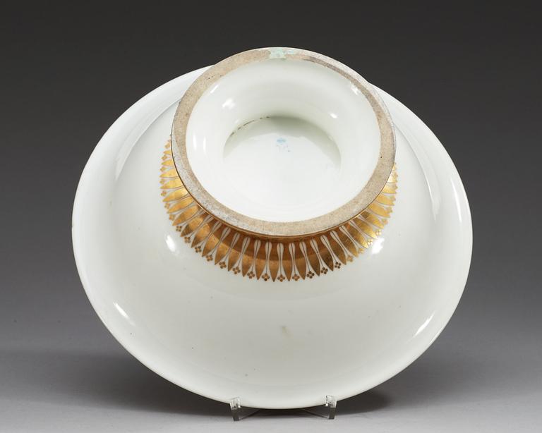 A Russian bowl, Imperial porcelain manufactory, period of Emperor Nicholas I (1825-55).