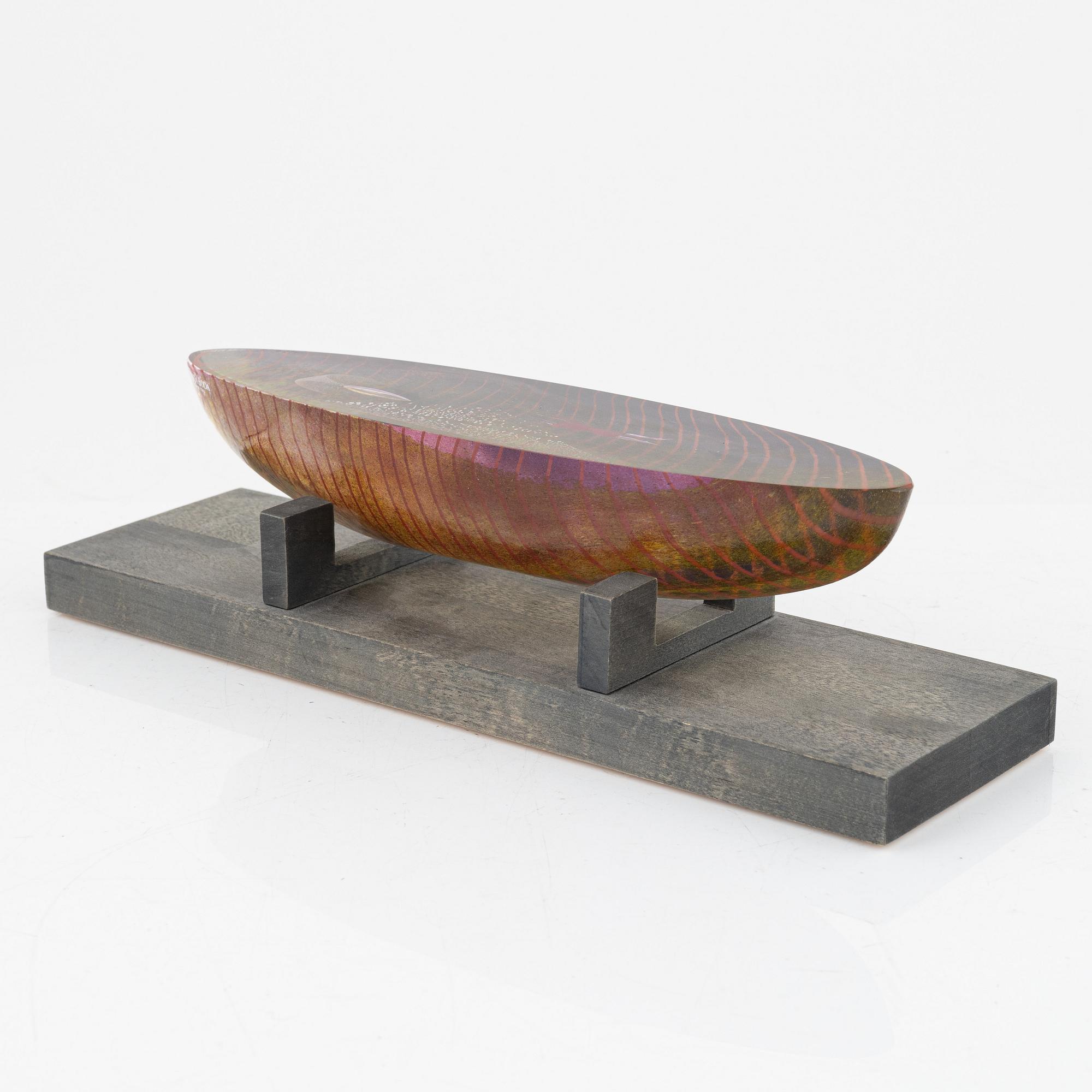 Bertil Vallien, glasbåt, Kosta Boda.