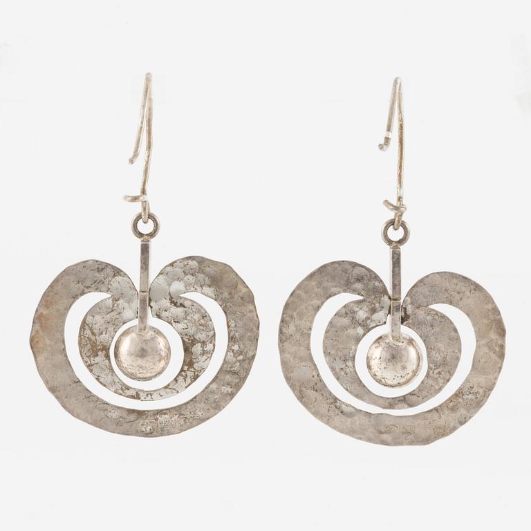 Tapio Wirkkala, earrings a pair, "Omena"/"Apple", silver.