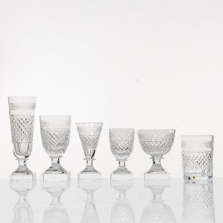 Elis Bergh, glasservis, 74 delar, "Kent", Kosta.