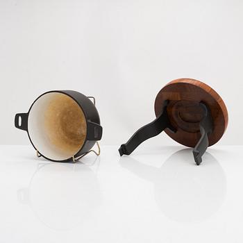 A mid-20th century serving spinner and fondue set, Digsmed, Denmark.