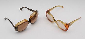 GLASÖGON, 2 par, Christian Dior, 1970-tal.
