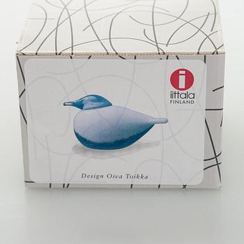Oiva Toikka, glasfåglar, 4 st, signerade O. Toikka Nuutajärvi.