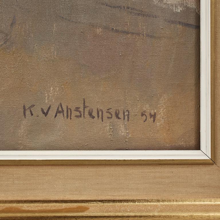 KARL VILHELM ANSTENSEN (NORGE), olja på duk, sign o dat -54.