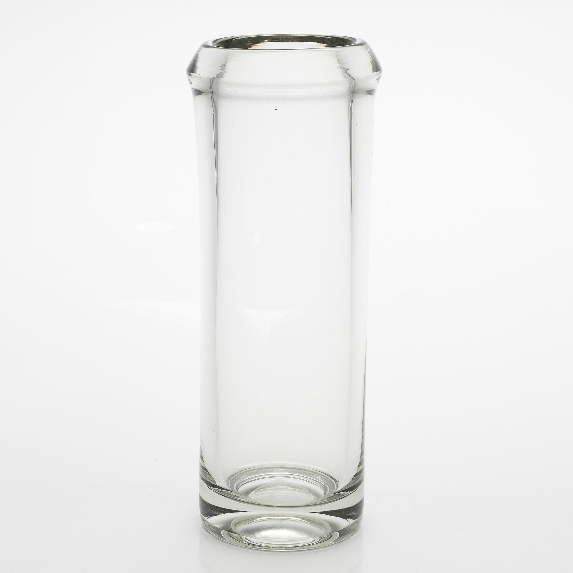 Kaj Franck, a glass vase, signed K. Franck Nuutajärvi Notsjö -65.