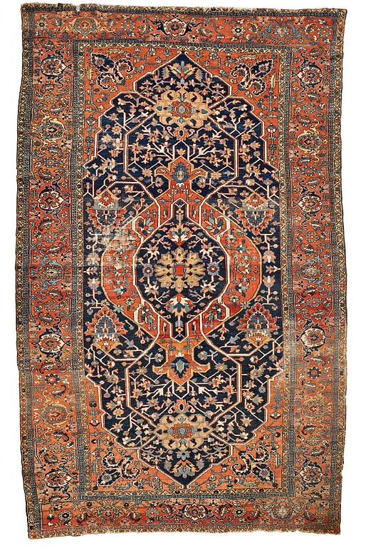 A CARPET, an antique northwest Persian, ca 414-425 x 248,5-260 cm.