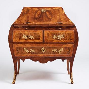A Swedish Rococo secretaire attributed to J Åbrandt (Stockholm 1749-73).