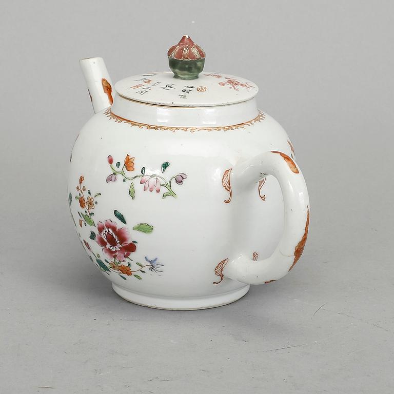 TEKANNA, kompaniporslin, Kina, Qianlong 1700-tal.